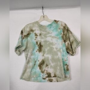 wild fable Tie-Dye Short Sleeve Top in Aqua & Olive